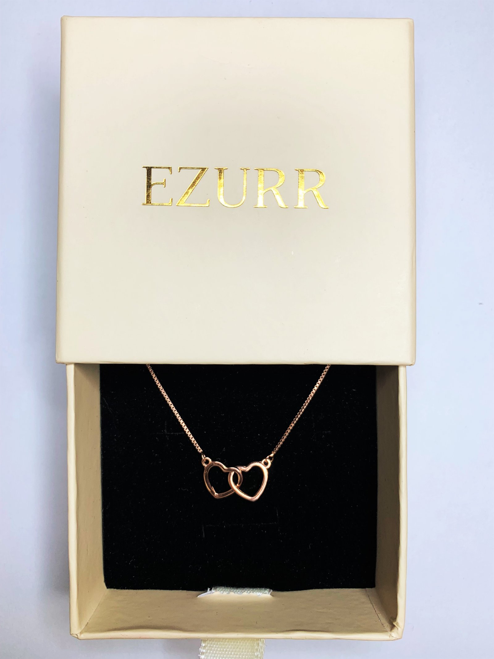 Heart Duo Bracelet (Pure Silver) - Rose Gold